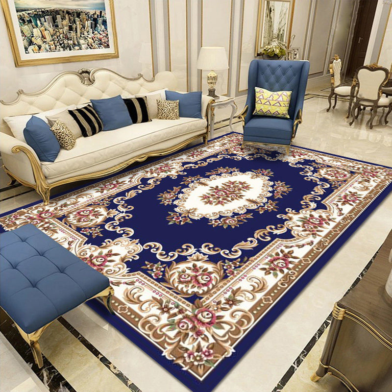 Vintage-Medaillon gedruckter Teppich Polyester Innenteppich nicht rutschfest
