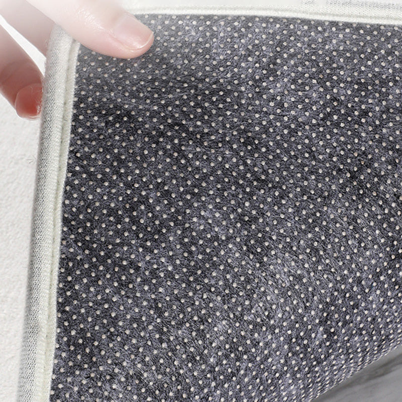 Beige Modern Carpet Polyester Rectangle Carpet Non-Slip Backing Carpet for Home Decor