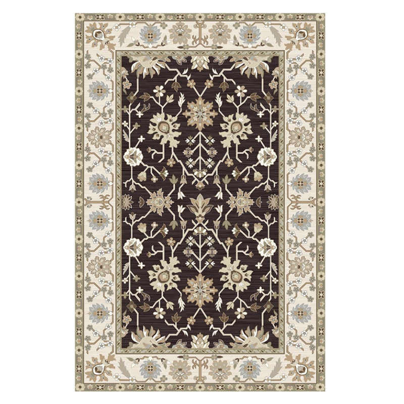 Moroccan Southwestern Print Rug Polyester Indoor Carpet Non-Slip Backing Area Rug for Living Room
