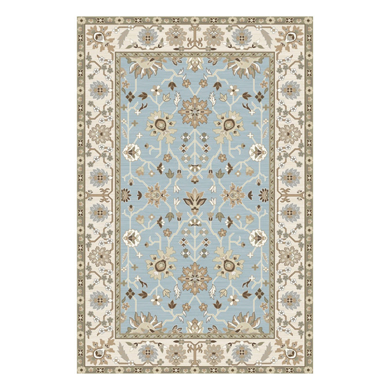 Moroccan Southwestern Print Rug Polyester Indoor Carpet Non-Slip Backing Area Rug for Living Room