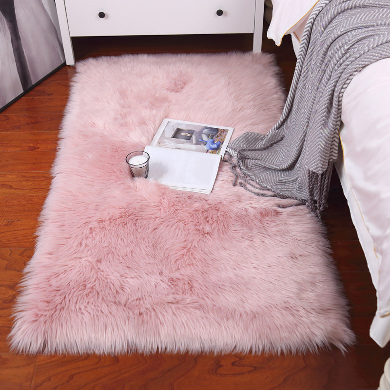 Contemporary Home Decoration Rug Plain Shag Indoor Carpet Polyester Stain Resistant Area Rug