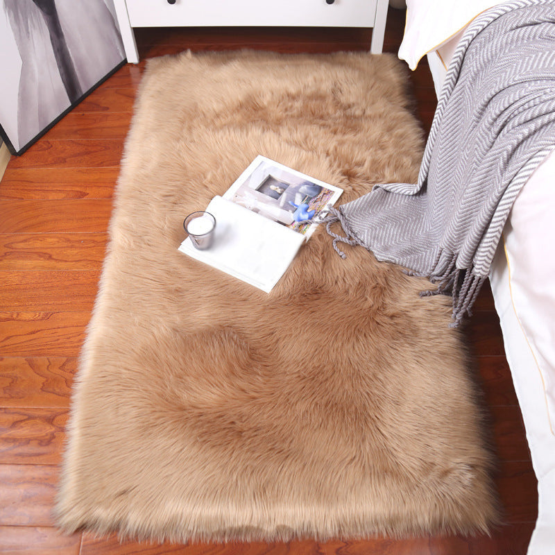 Contemporary Home Decoration Rug Plain Shag Indoor Carpet Polyester Stain Resistant Area Rug