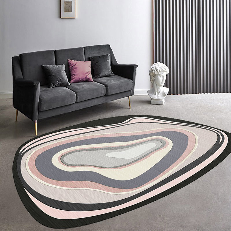 Neuheit Farbblock Teppich Polyester Indoor Teppich Nicht-Rutsch-Rückseite Teppich für Wohnzimmer
