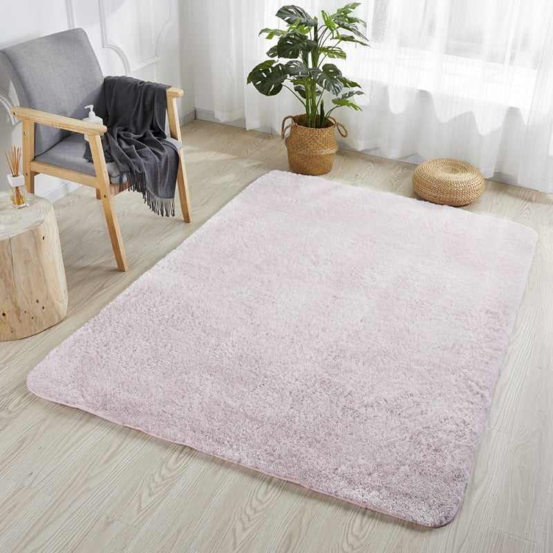 Tapis rose clair en Polyester de couleur unie, tapis d'intérieur lavable pour la décoration de la maison