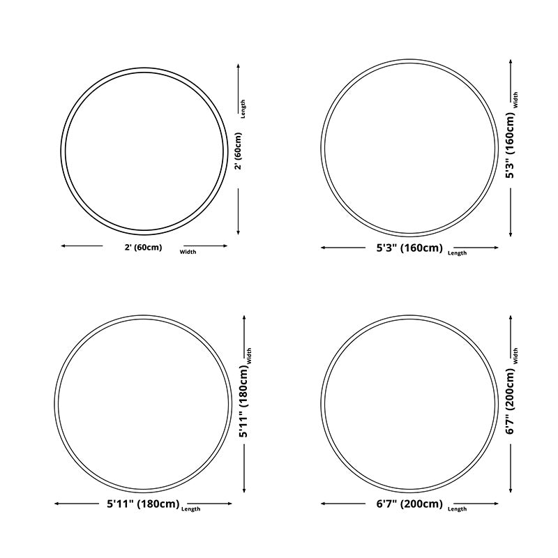 Round Floral Printed Carpet Polyester Persian Area Rug Stain Resistant Indoor Rug for Living Room