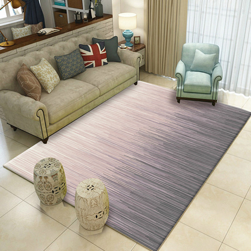 Gold Modern Area Carpet Polyester Line Carpet Non-Slip Backing Carpet for Living Room