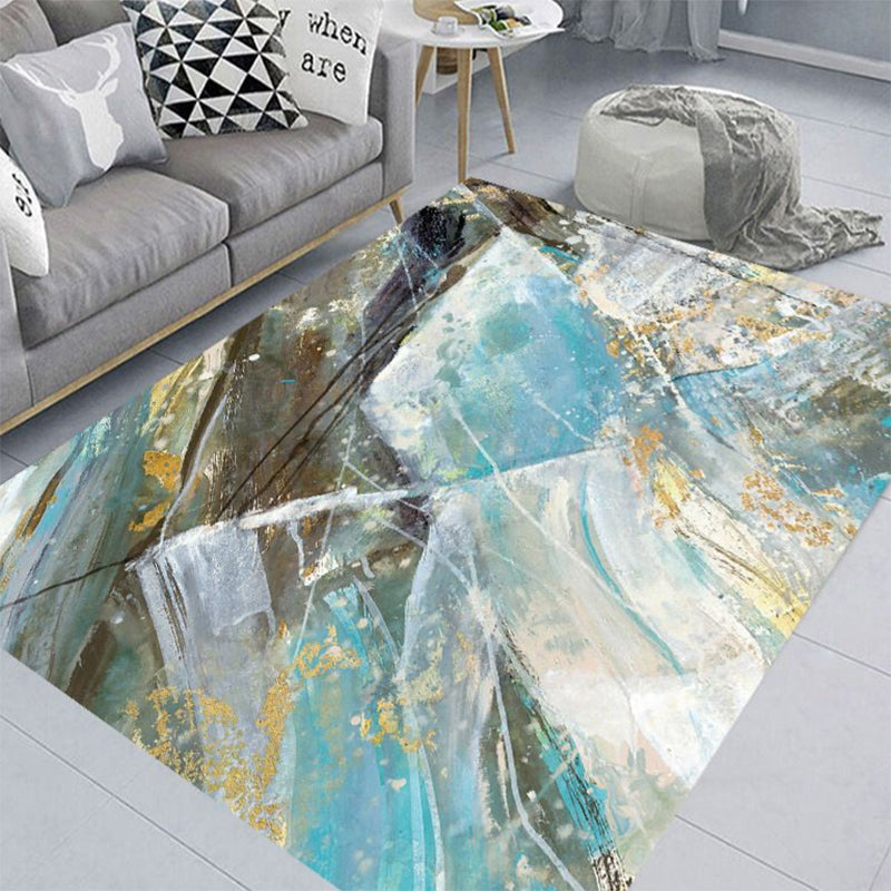 Yellow Modern Carpet Polyester Graphic Carpet Non-Slip Backing Carpet for Home Decor