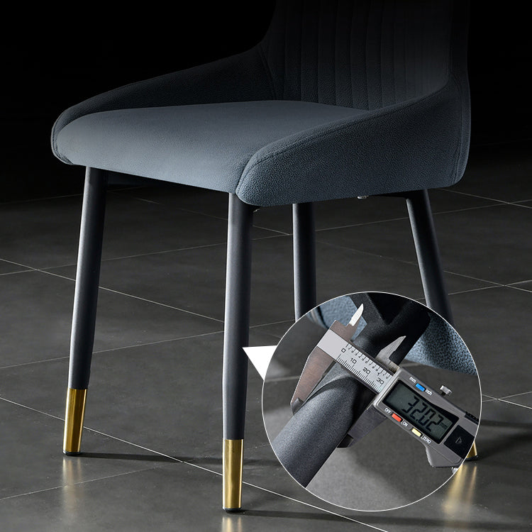 Eigentijdse metalen eetkamerstoelen gestoffeerde zijstoelen voor de taak voor thuisgebruik