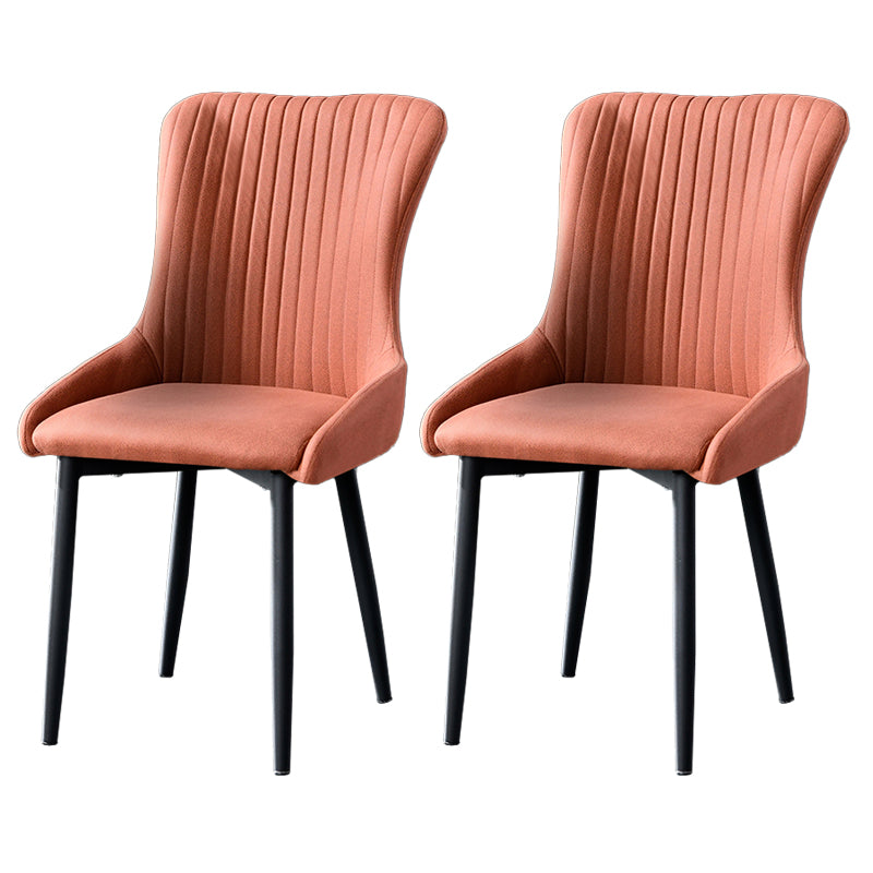Eigentijdse metalen eetkamerstoelen gestoffeerde zijstoelen voor de taak voor thuisgebruik