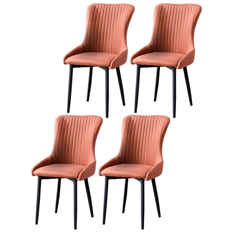 Eigentijdse metalen eetkamerstoelen gestoffeerde zijstoelen voor de taak voor thuisgebruik