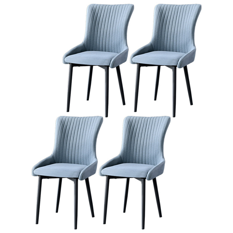 Eigentijdse metalen eetkamerstoelen gestoffeerde zijstoelen voor de taak voor thuisgebruik