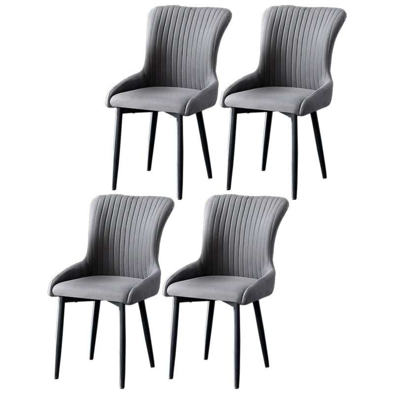 Eigentijdse metalen eetkamerstoelen gestoffeerde zijstoelen voor de taak voor thuisgebruik