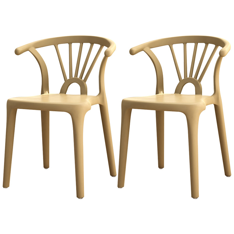 Silla sin brazos de Wishbone del comedor de la silla lateral del plástico contemporáneo