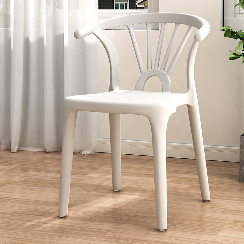 Silla sin brazos de Wishbone del comedor de la silla lateral del plástico contemporáneo