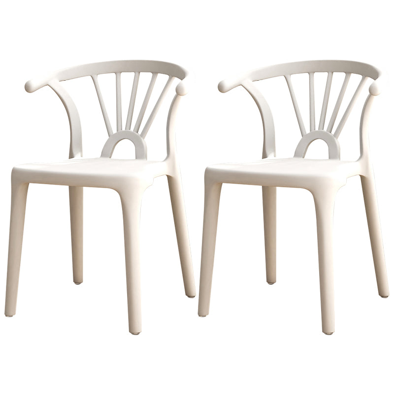 Silla sin brazos de Wishbone del comedor de la silla lateral del plástico contemporáneo