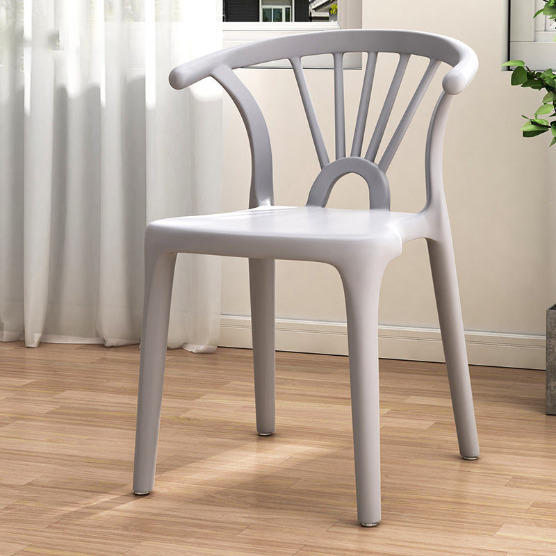 Silla sin brazos de Wishbone del comedor de la silla lateral del plástico contemporáneo