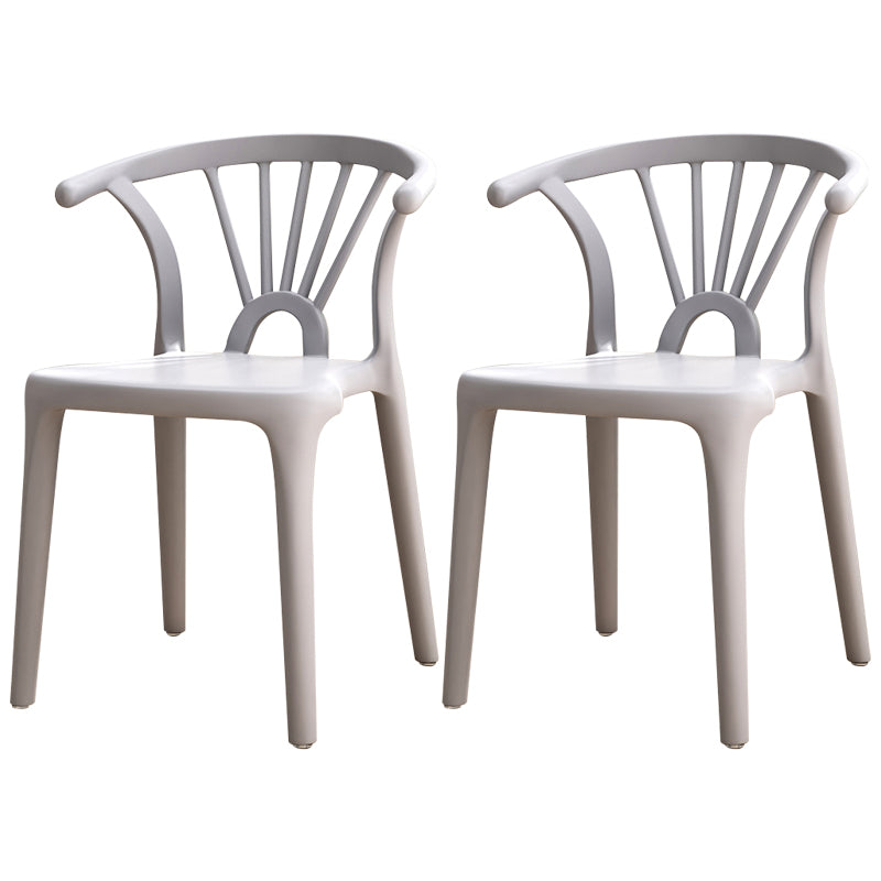 Silla sin brazos de Wishbone del comedor de la silla lateral del plástico contemporáneo