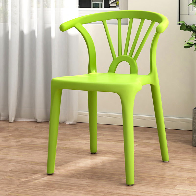 Silla sin brazos de Wishbone del comedor de la silla lateral del plástico contemporáneo
