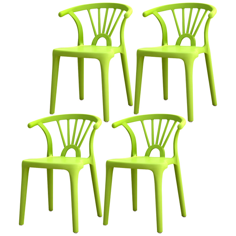Silla sin brazos de Wishbone del comedor de la silla lateral del plástico contemporáneo