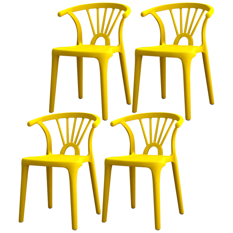 Silla sin brazos de Wishbone del comedor de la silla lateral del plástico contemporáneo