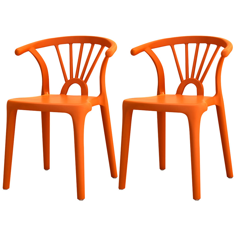 Silla sin brazos de Wishbone del comedor de la silla lateral del plástico contemporáneo