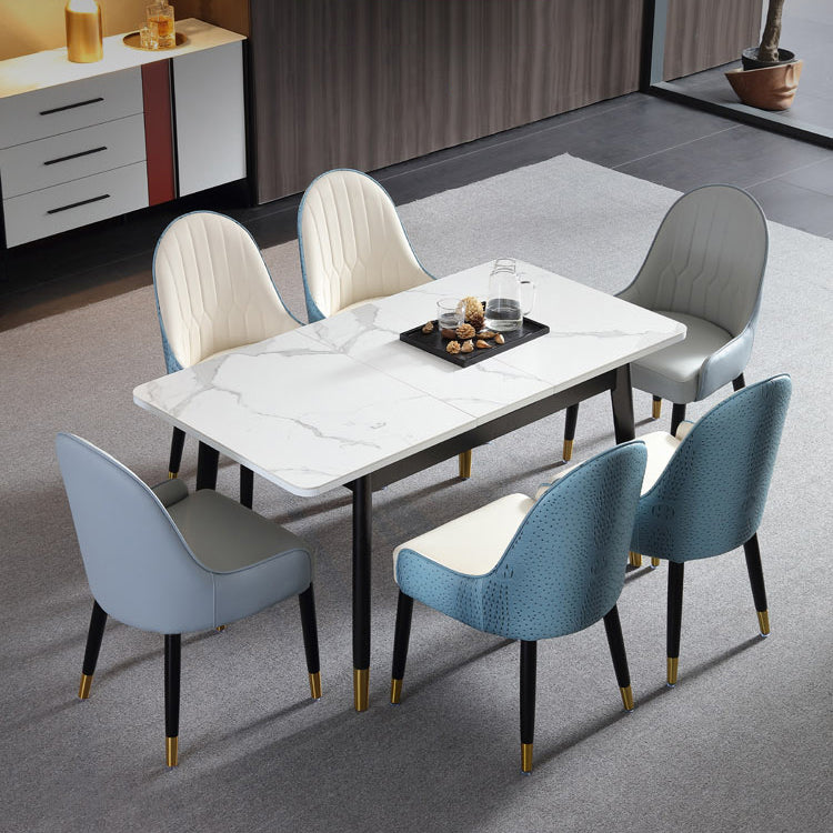 Chaises de salle à manger en bois contemporaines, fauteuils latéraux rembourrés pour usage domestique