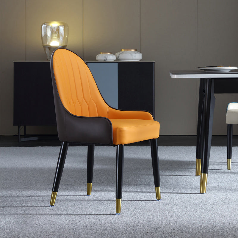 Chaises de salle à manger en bois contemporaines, fauteuils latéraux rembourrés pour usage domestique