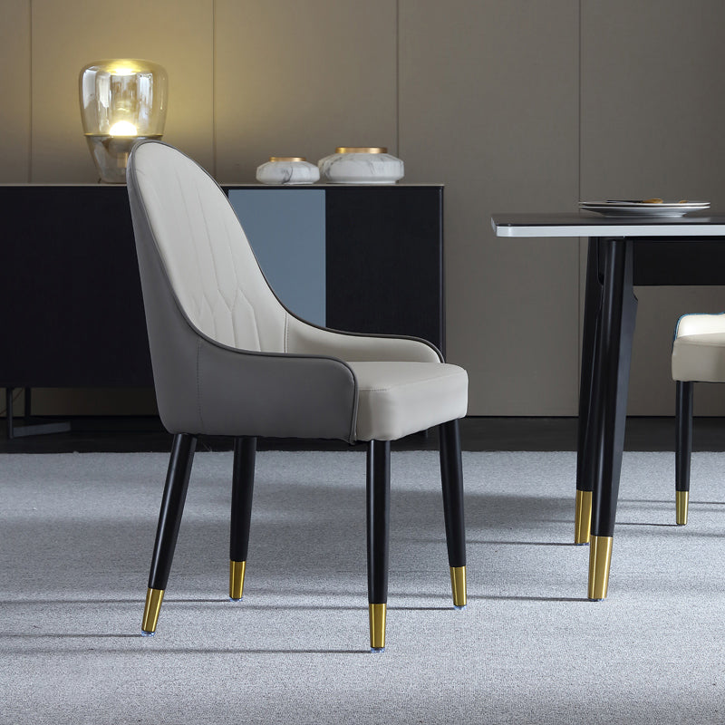 Chaises de salle à manger en bois contemporaines, fauteuils latéraux rembourrés pour usage domestique