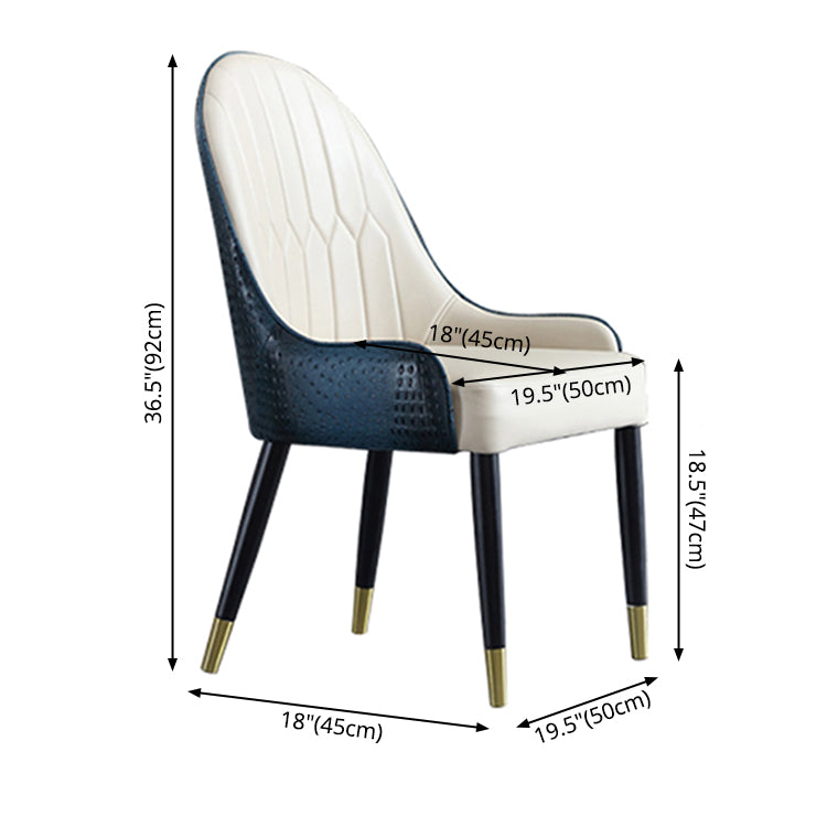 Chaises de salle à manger en bois contemporaines, fauteuils latéraux rembourrés pour usage domestique