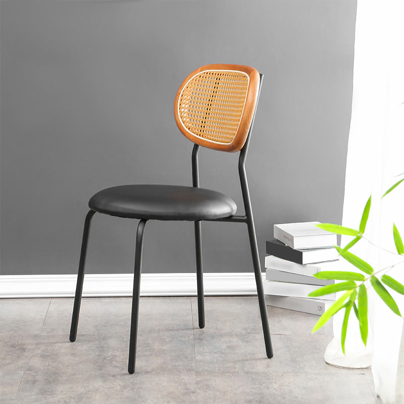 Ensemble de chaises en métal de style contemporain, chaises latérales à dossier ouvert pour cuisine et salle à manger