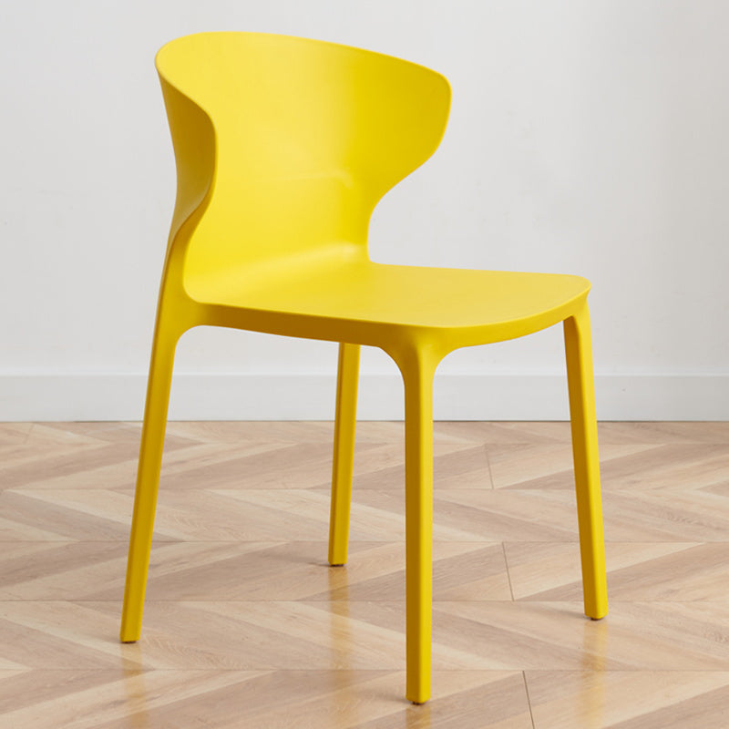 Contemporary Indoor-Outdoor Plastic Dining Chair Stacking Dining Chair