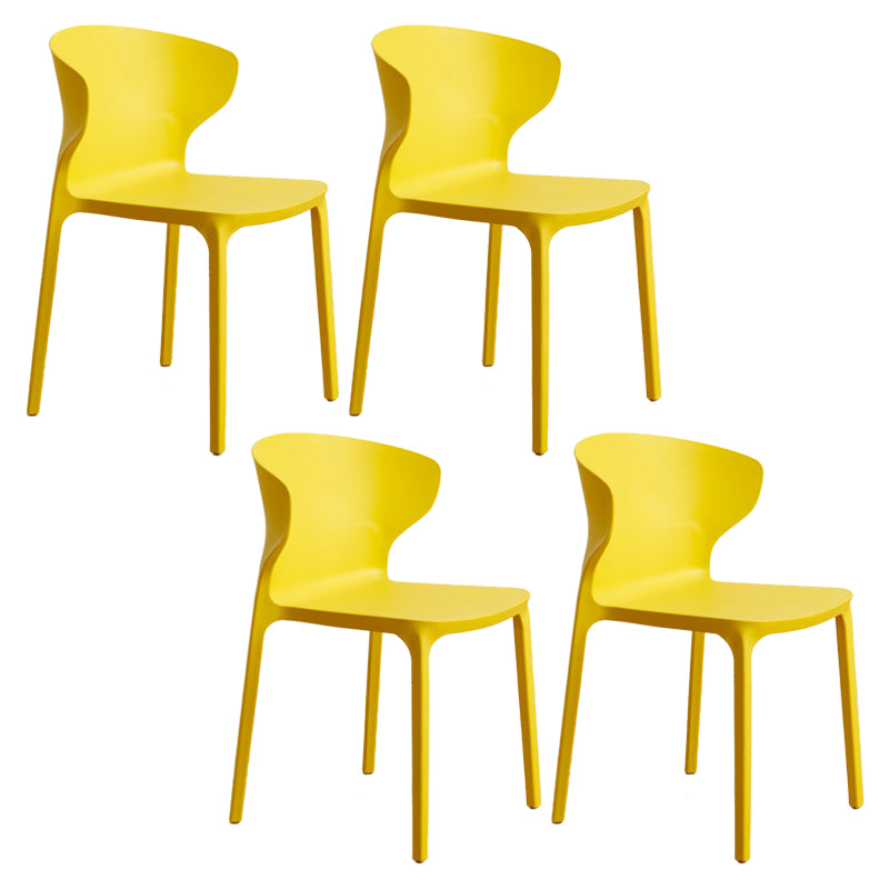 Contemporary Indoor-Outdoor Plastic Dining Chair Stacking Dining Chair