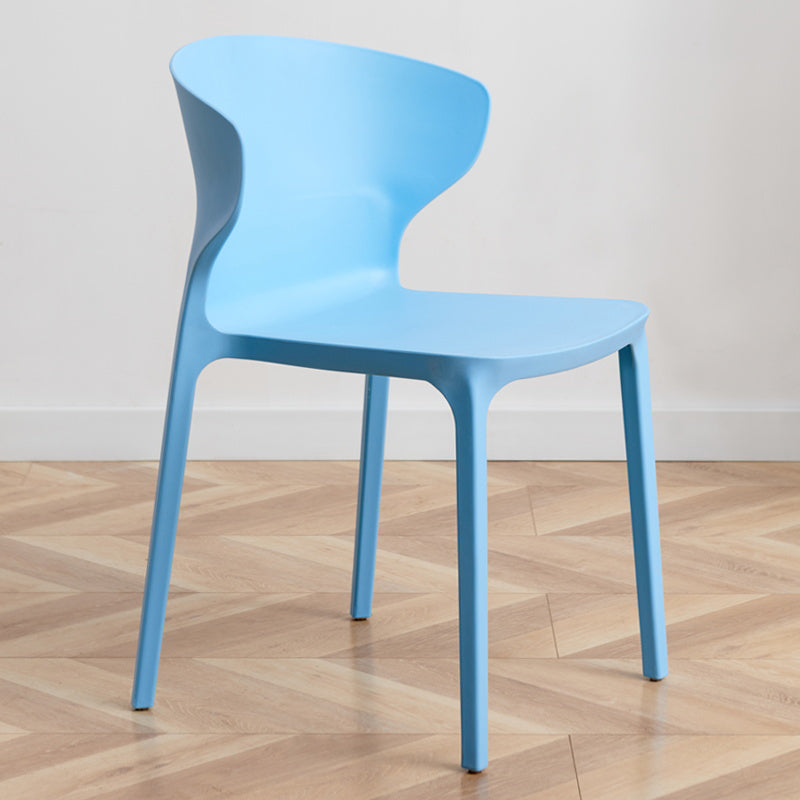 Contemporary Indoor-Outdoor Plastic Dining Chair Stacking Dining Chair