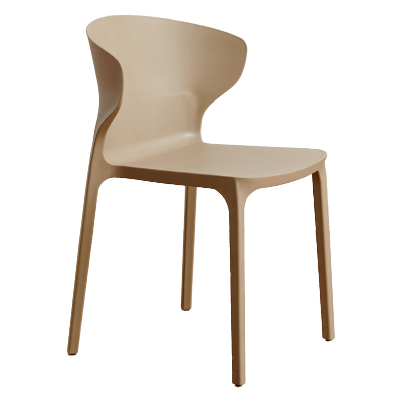 Contemporary Indoor-Outdoor Plastic Dining Chair Stacking Dining Chair