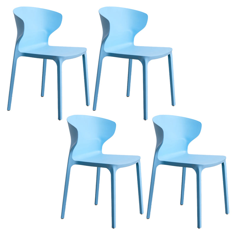 Contemporary Indoor-Outdoor Plastic Dining Chair Stacking Dining Chair