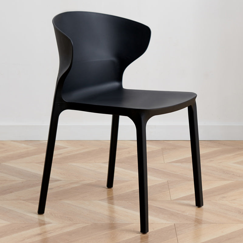 Contemporary Indoor-Outdoor Plastic Dining Chair Stacking Dining Chair