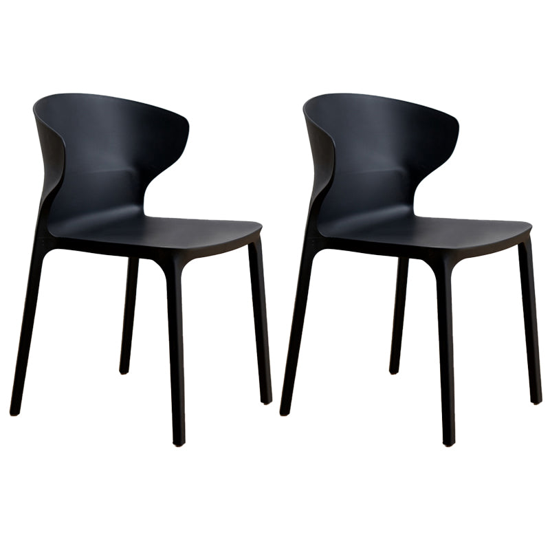 Contemporary Indoor-Outdoor Plastic Dining Chair Stacking Dining Chair