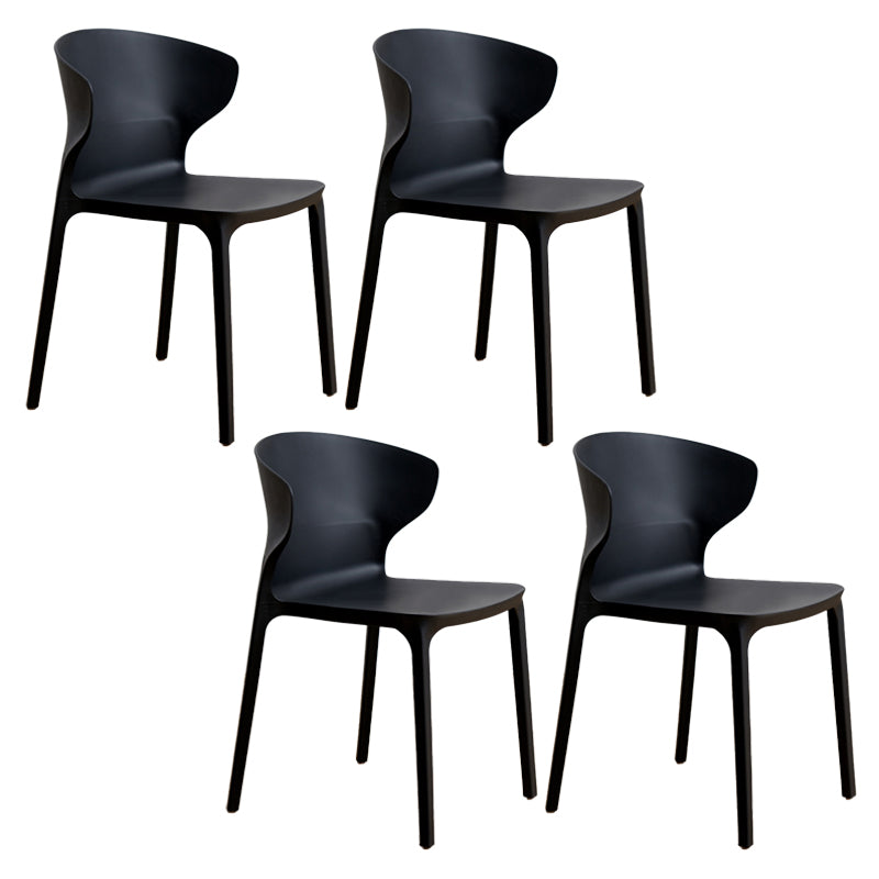 Contemporary Indoor-Outdoor Plastic Dining Chair Stacking Dining Chair