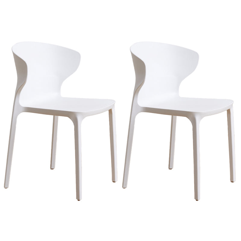 Contemporary Indoor-Outdoor Plastic Dining Chair Stacking Dining Chair