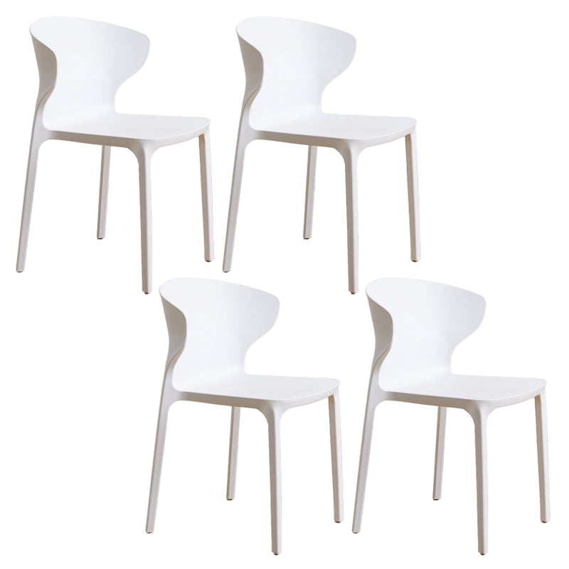 Contemporary Indoor-Outdoor Plastic Dining Chair Stacking Dining Chair