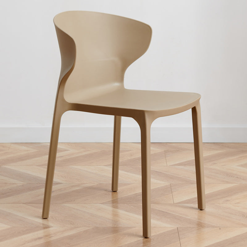 Contemporary Indoor-Outdoor Plastic Dining Chair Stacking Dining Chair