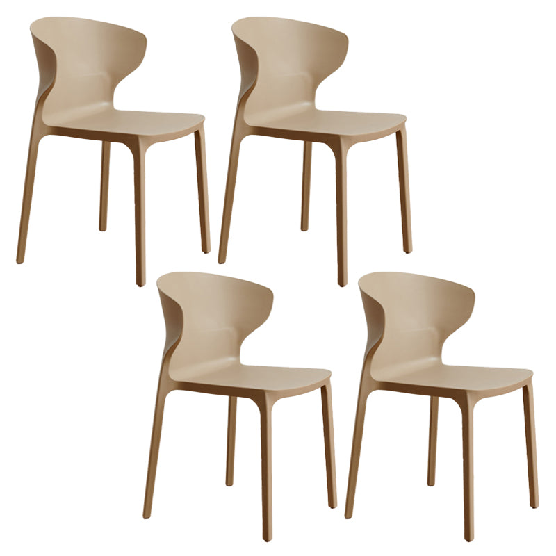 Contemporary Indoor-Outdoor Plastic Dining Chair Stacking Dining Chair
