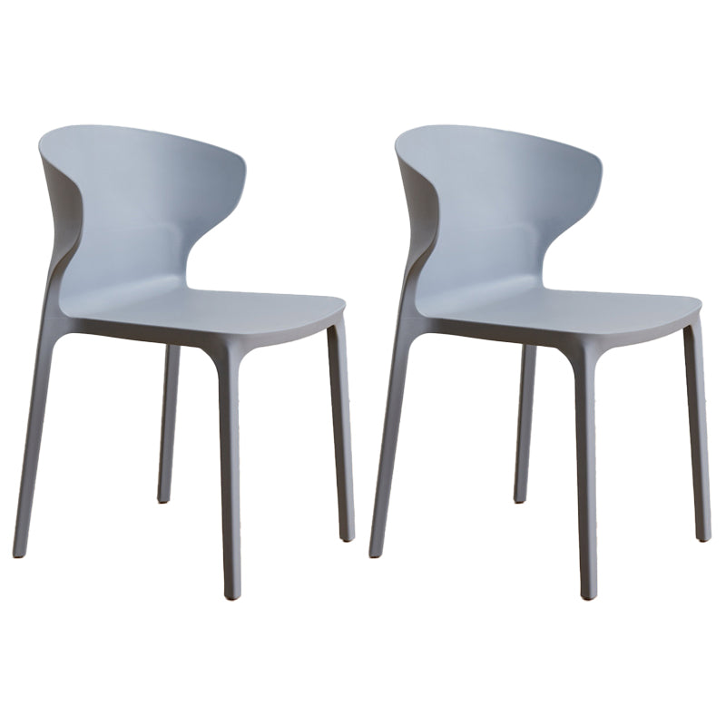 Contemporary Indoor-Outdoor Plastic Dining Chair Stacking Dining Chair