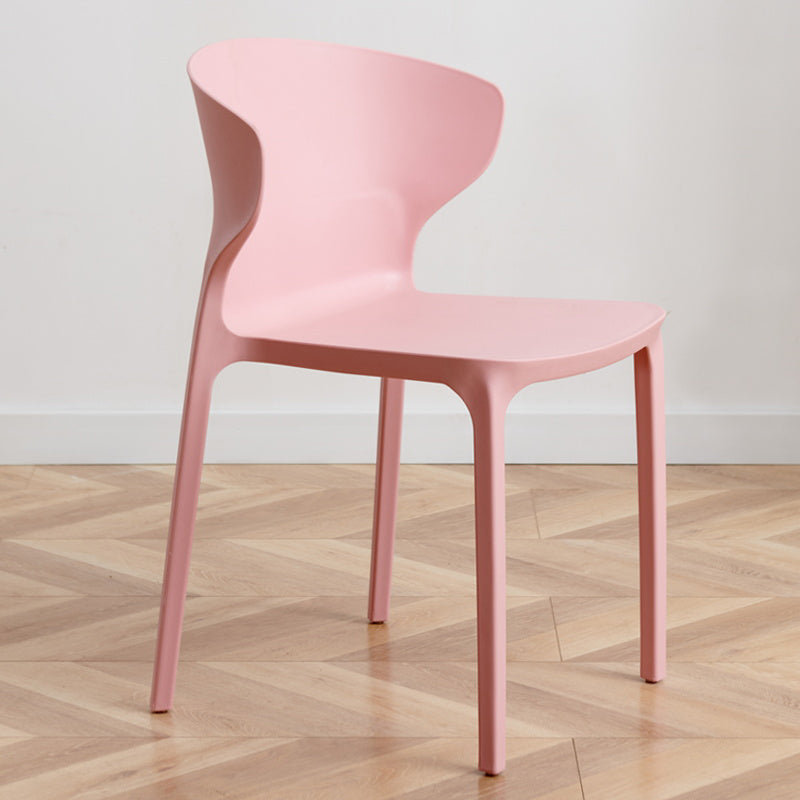 Contemporary Indoor-Outdoor Plastic Dining Chair Stacking Dining Chair