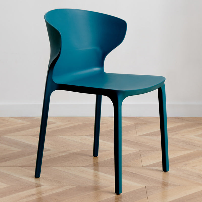 Contemporary Indoor-Outdoor Plastic Dining Chair Stacking Dining Chair
