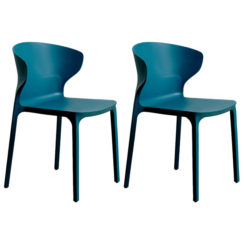 Contemporary Indoor-Outdoor Plastic Dining Chair Stacking Dining Chair