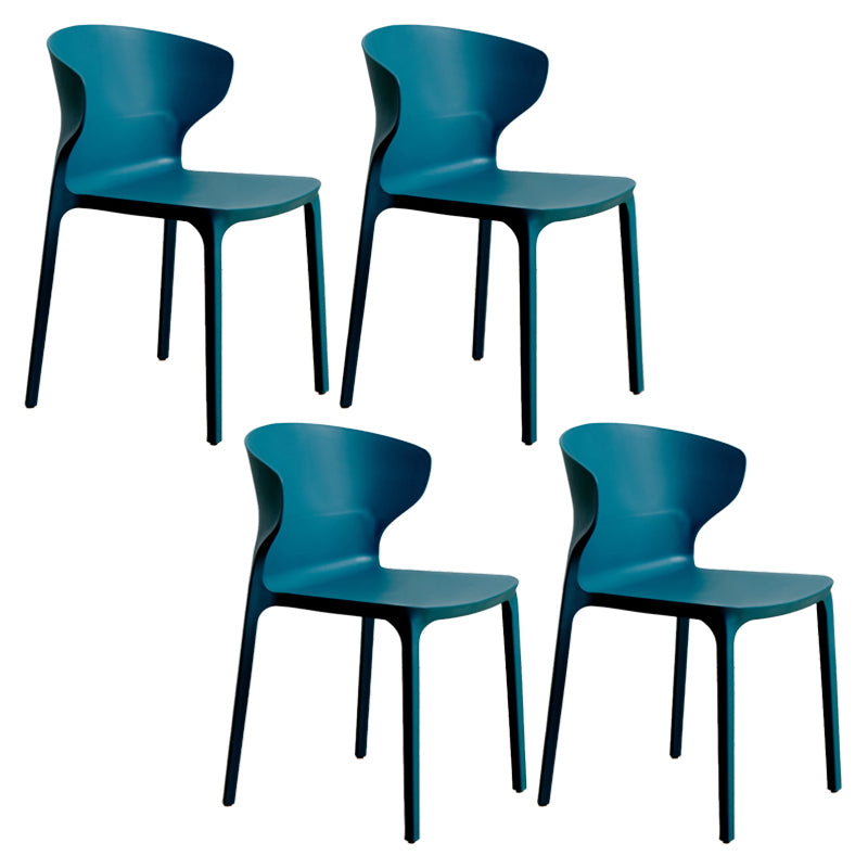 Contemporary Indoor-Outdoor Plastic Dining Chair Stacking Dining Chair