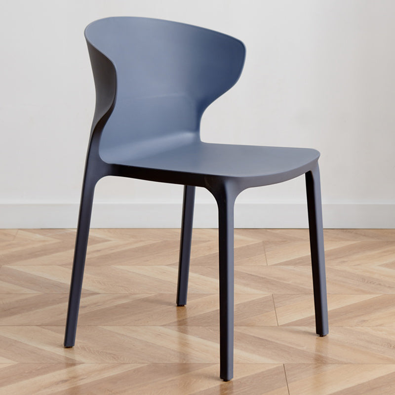 Contemporary Indoor-Outdoor Plastic Dining Chair Stacking Dining Chair