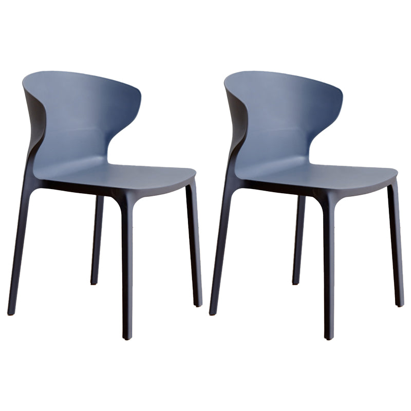 Contemporary Indoor-Outdoor Plastic Dining Chair Stacking Dining Chair