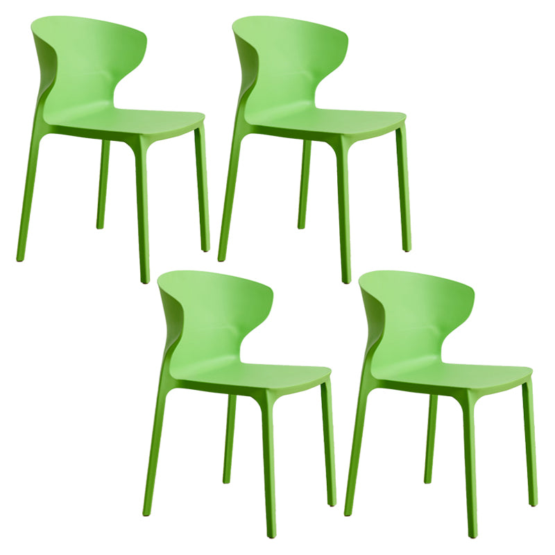 Contemporary Indoor-Outdoor Plastic Dining Chair Stacking Dining Chair